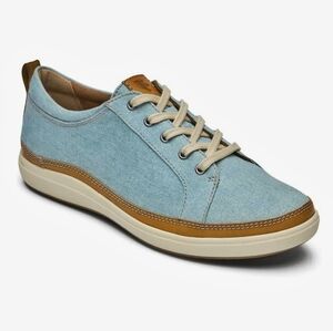 Cobb Hill Bailee Sneakers in Mineral Blue Canvas Size 10
